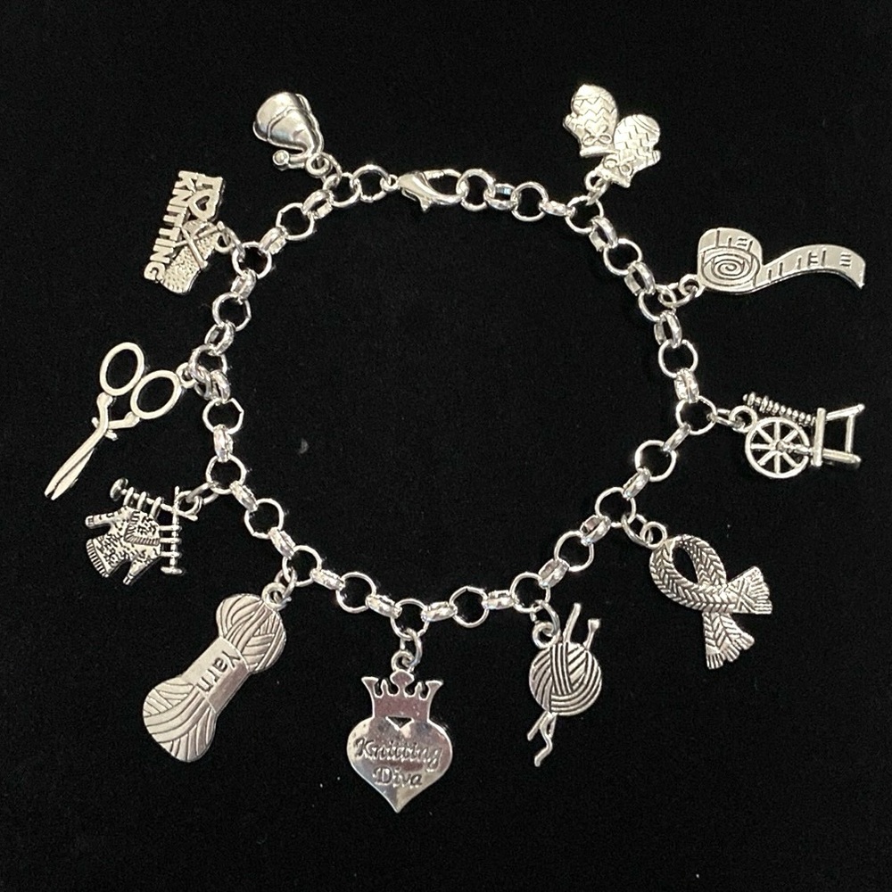 Knitting Charm Bracelet